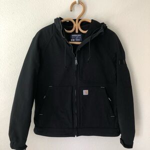 Carhartt Womens Super Dux Jacket size Small Relaxed Fit Black w/ Hood 0J5343-W
